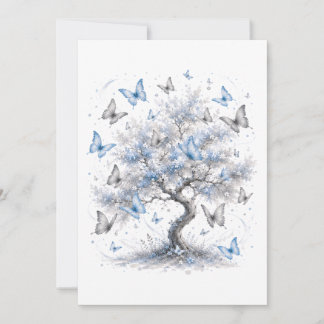 Blauwe Vlinder Boom Briefpapier Envelop
