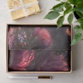 Blauwe vlinder boven roze pioenrozen Lentetuin Tissuepapier (Geschenk)