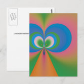Blauwe Vlinder Briefkaart (Voorkant / Achterkant)