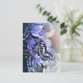 Blauwe vlinder briefkaart (Staand voorkant)
