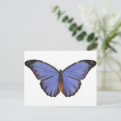Blauwe vlinder briefkaart (Staand voorkant)