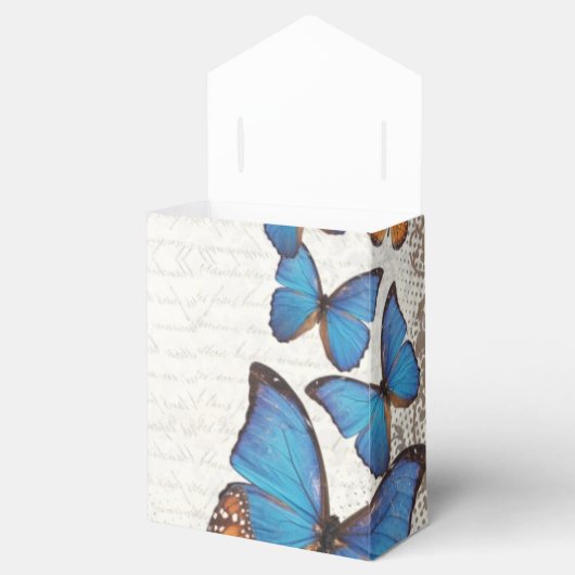  Blauwe Vlinder bruiloft Bedankdoosjes (Geopend)
