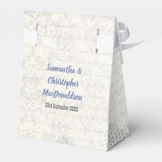 Blauwe Vlinder bruiloft Bedankdoosjes (Achterkant)