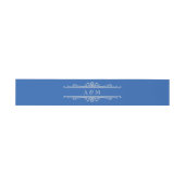 Blauwe Vlinder Bruiloft Suite Monogram Buikband Uitnodigingen Wikkel (Vlak)