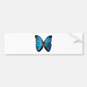 Blauwe vlinder bumpersticker