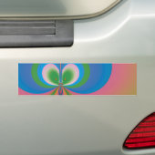 Blauwe Vlinder Bumpersticker (Op auto)