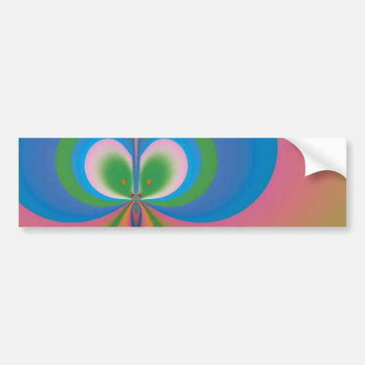 Blauwe Vlinder Bumpersticker (Voorkant)