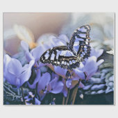 Blauwe vlinder cadeaupapier (Vlak)