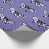 Blauwe vlinder cadeaupapier (Hoek)