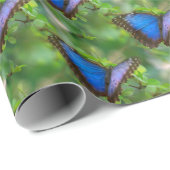 Blauwe vlinder cadeaupapier (Rol Hoek)