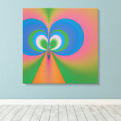 Blauwe vlinder canvas afdruk (Insitu (Houten vloer))