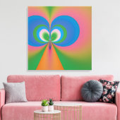 Blauwe vlinder canvas afdruk (Insitu (Woonkamer))