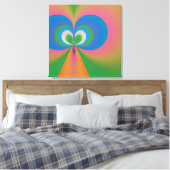 Blauwe vlinder canvas afdruk (Insitu (Slaapkamer))