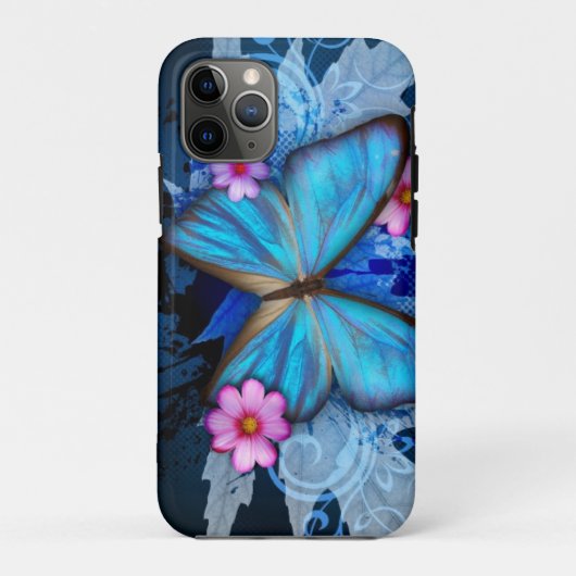 Blauwe vlinder Case-Mate iPhone case (Achterkant)