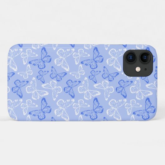 Blauwe Vlinder Case-Mate iPhone Case (Achterkant (horizontaal))