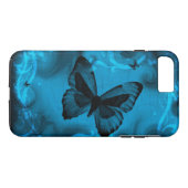 Blauwe vlinder Case-Mate iPhone case (Achterkant (Horizontaal))