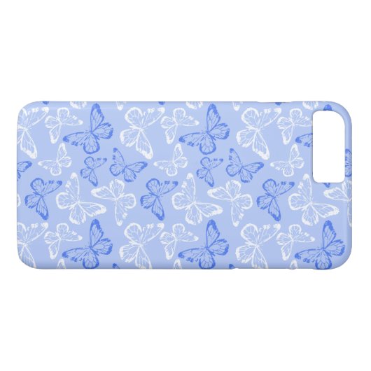 Blauwe Vlinder Case-Mate iPhone Case (Achterkant (Horizontaal))