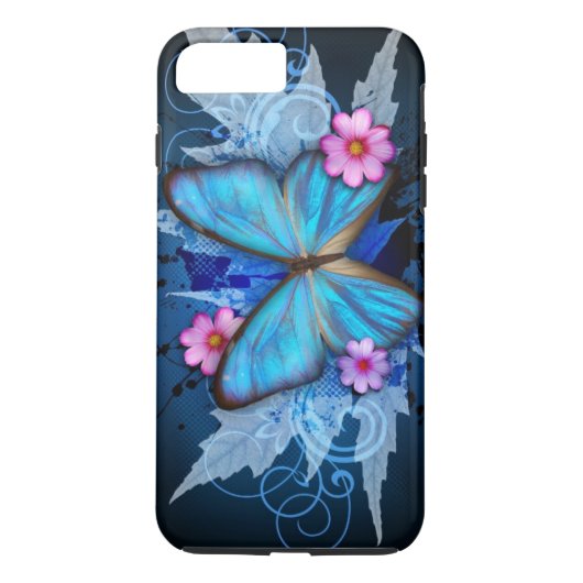 Blauwe vlinder Case-Mate iPhone case (Achterkant)