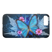 Blauwe vlinder Case-Mate iPhone case (Achterkant (Horizontaal))
