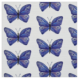 Blauwe Vlinder Custom Polyester Poplin Stof