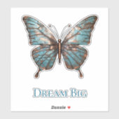Blauwe Vlinder Droom Sticker (Vel)