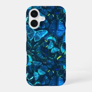 Blauwe Vlinder droomachtige Esthetische Hemelse fa iPhone 16 Hoesje