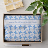 Blauwe Vlinder en Bloem Aangepaste Tekst Tissuepapier (Geschenk)