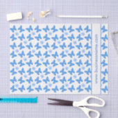 Blauwe Vlinder en Bloem Aangepaste Tekst Tissuepapier (Craft)
