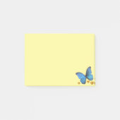 Blauwe vlinder en gouden Confetti Stippen Post-it® Notes (Voorkant)