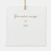 Blauwe vlinder en Zebra groene monogram op maat Keramisch Ornament (Achterkant)