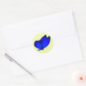Blauwe vlinder envelop afdichtingen ronde sticker (Envelop)