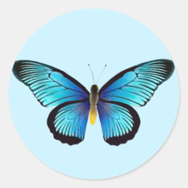 Blauwe vlinder envelop afdichtingen ronde sticker