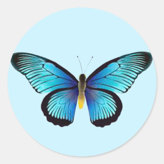 Blauwe vlinder envelop afdichtingen ronde sticker