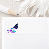 Blauwe vlinder etiket