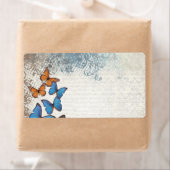 Blauwe vlinder etiket (Insitu)