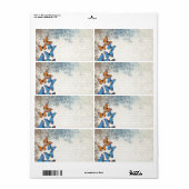 Blauwe vlinder etiket (Full Sheet)