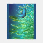 Blauwe vlinder fleece deken (Voorkant)