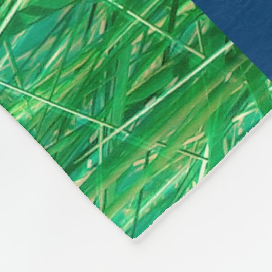 Blauwe vlinder fleece deken (Hoek)