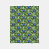 Blauwe vlinder fleece deken (Voorkant)
