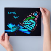 Blauwe vlinder flyer (Hand)