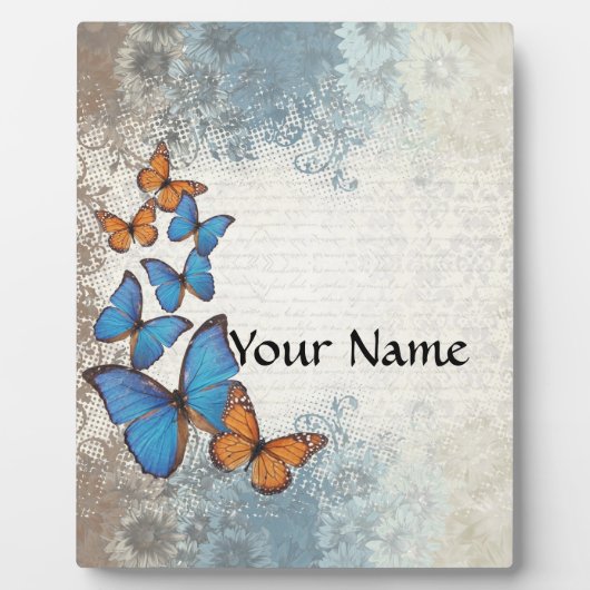 Blauwe vlinder fotoplaat (Voorkant)