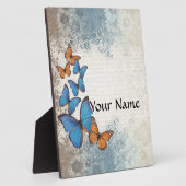 Blauwe vlinder fotoplaat (Zijkant)