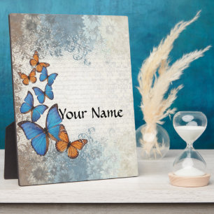 Blauwe vlinder fotoplaat