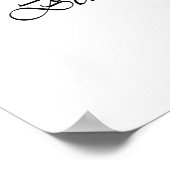 Blauwe vlinder gebroken minimaal wit 3:4 Poster (Hoek)