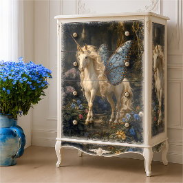 Blauwe Vlinder Gevleugelde Eenhoorn Decoupage  Tissuepapier