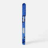 Blauwe Vlinder Glitter Fonkel Esthetisch iPhone 16 Hoesje (Rechterkant)