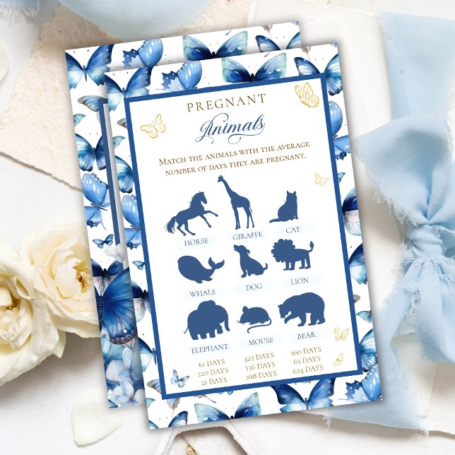 Blauwe Vlinder Goud Accent Zwanger Dieren (Creator heeft geüpload)