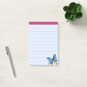 Blauwe Vlinder & Gouden Confetti Stippen Post-it® Notes (Kantoor)