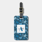 Blauwe Vlinder grillig Bagagelabel (Voorkant verticaal)
