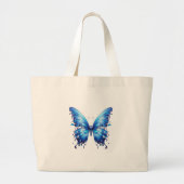 blauwe vlinder grote tote bag (Voorkant)